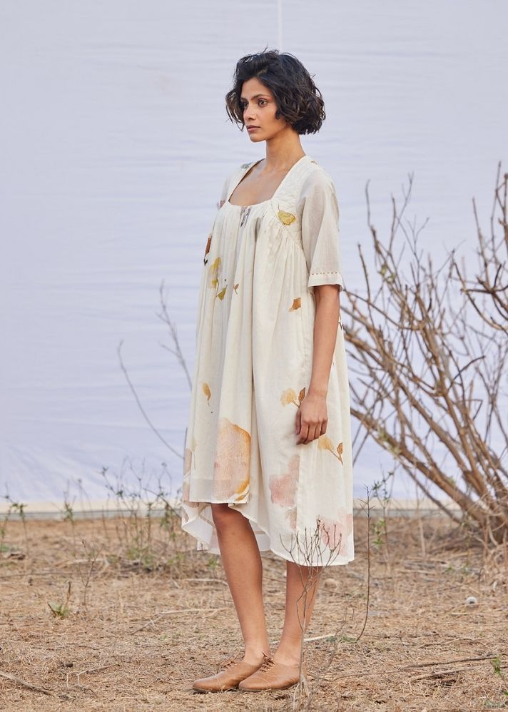 A Model Wearing White  Cotton Mul Alabaster, curated by Only Ethikal