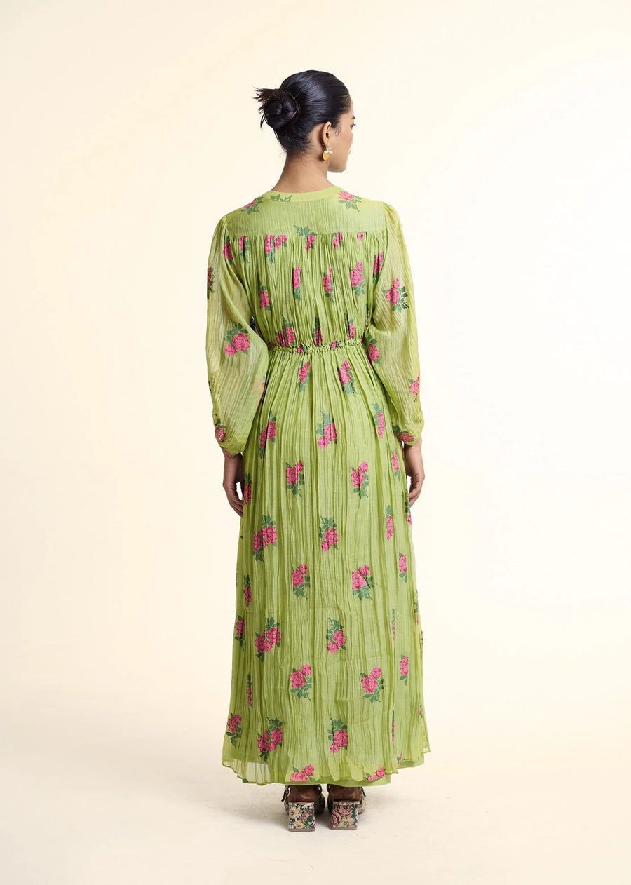 Leaf Green Rue Dress