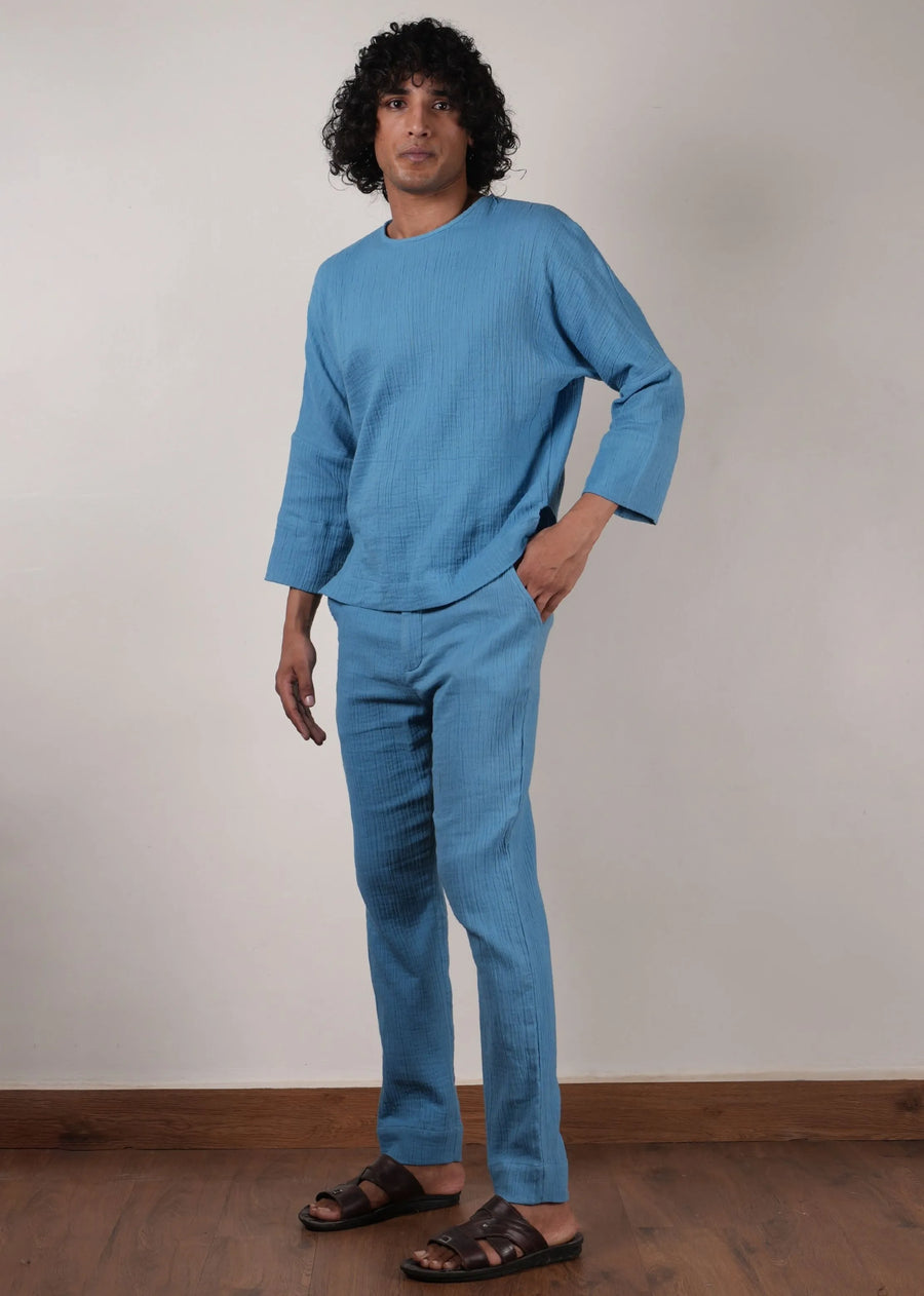 Men'S Blue Crush T-Shirt & Pants Set (2 Pcs)