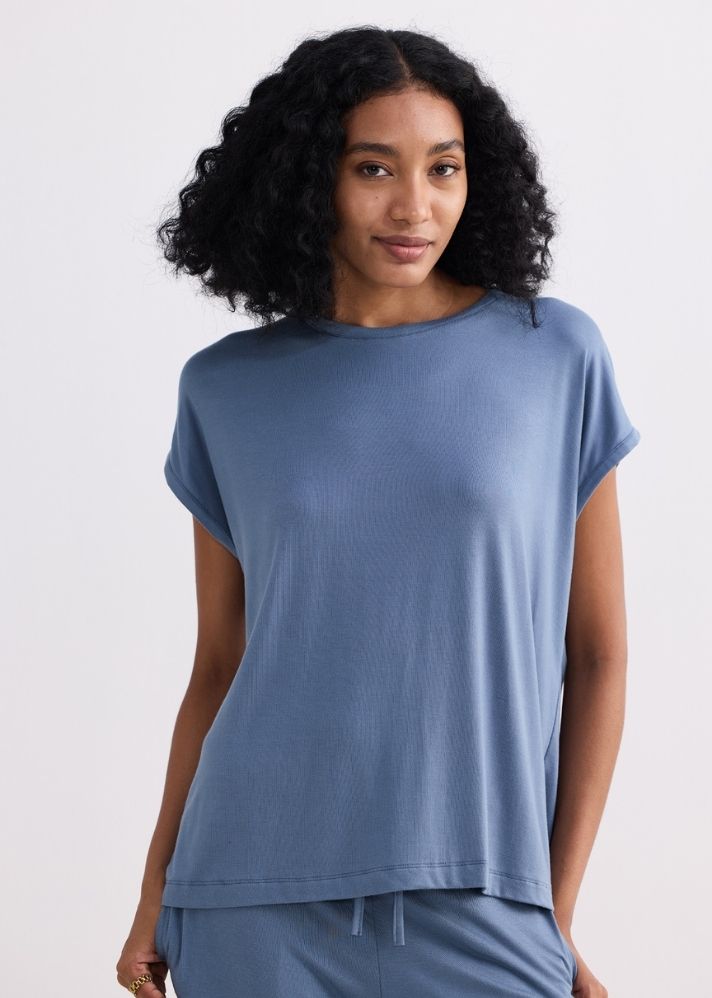 Relaxed Tee In Blue