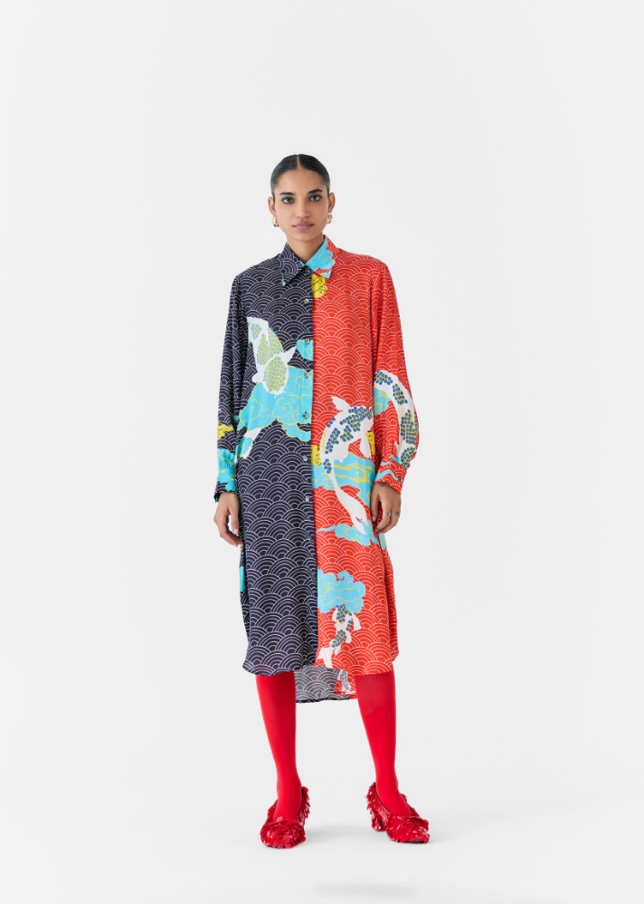 Koi Shirt Dress