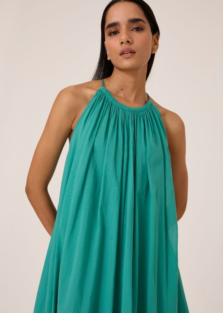 Naiara Cyan Maxi Dress