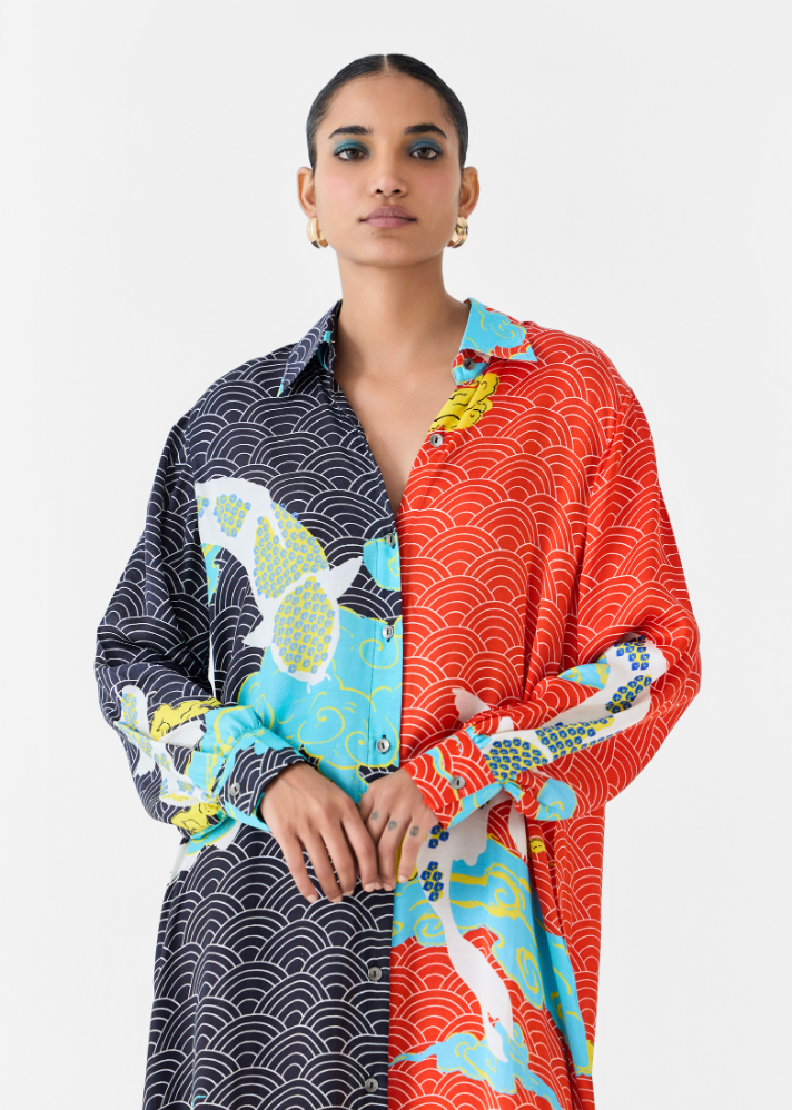 Koi Shirt Dress