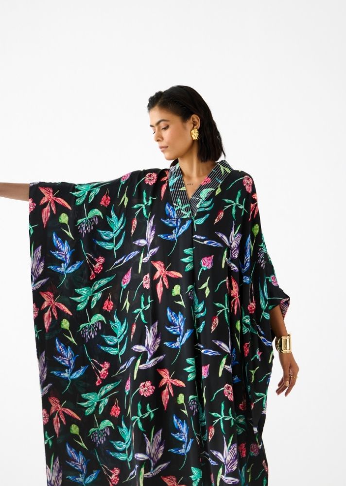 Black Botanica Kaftan