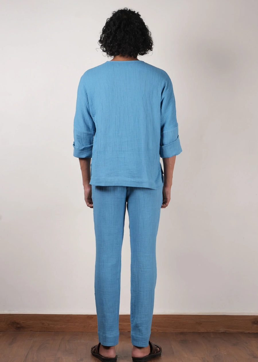 Men'S Blue Crush T-Shirt & Pants Set (2 Pcs)