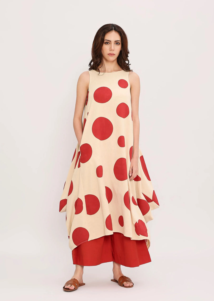 Capsule Edit Hand Block Printed Polka Vari Co-ord Set (2 PCS)