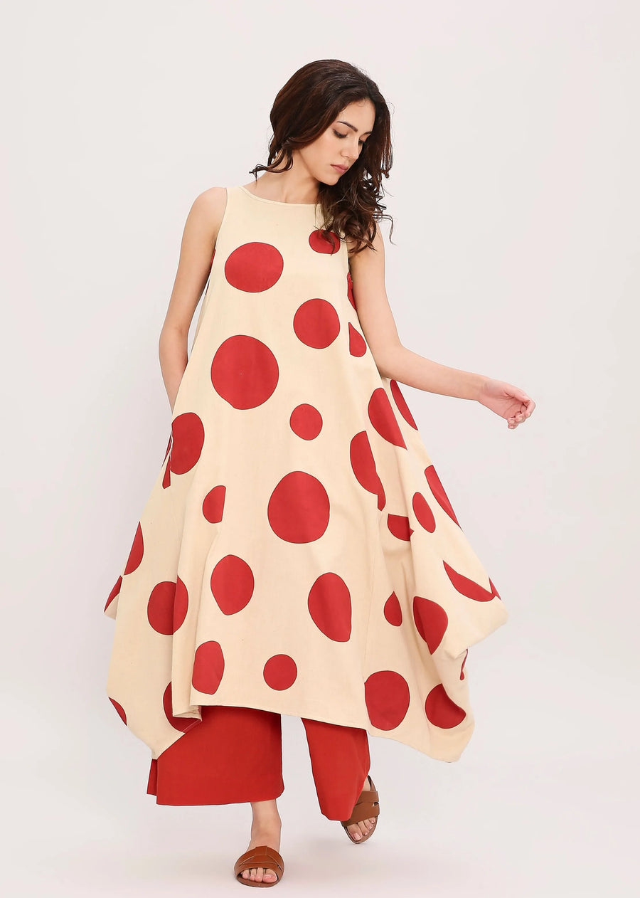 Capsule Edit Hand Block Printed Polka Vari Co-ord Set (2 PCS)