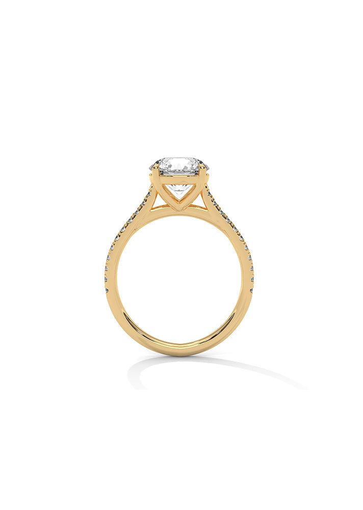 Solitaire Ring With 22 Diamonds-Cat0124