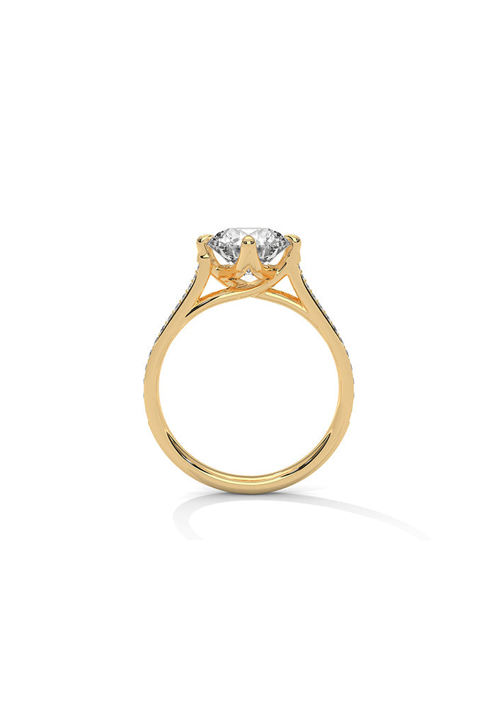 Solitaire Ring With 26 Diamonds-Cat0129