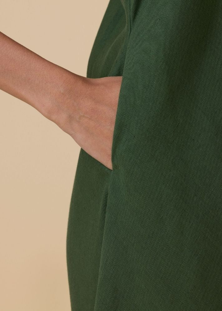 Saira Green Sleeveless Maxi Dress