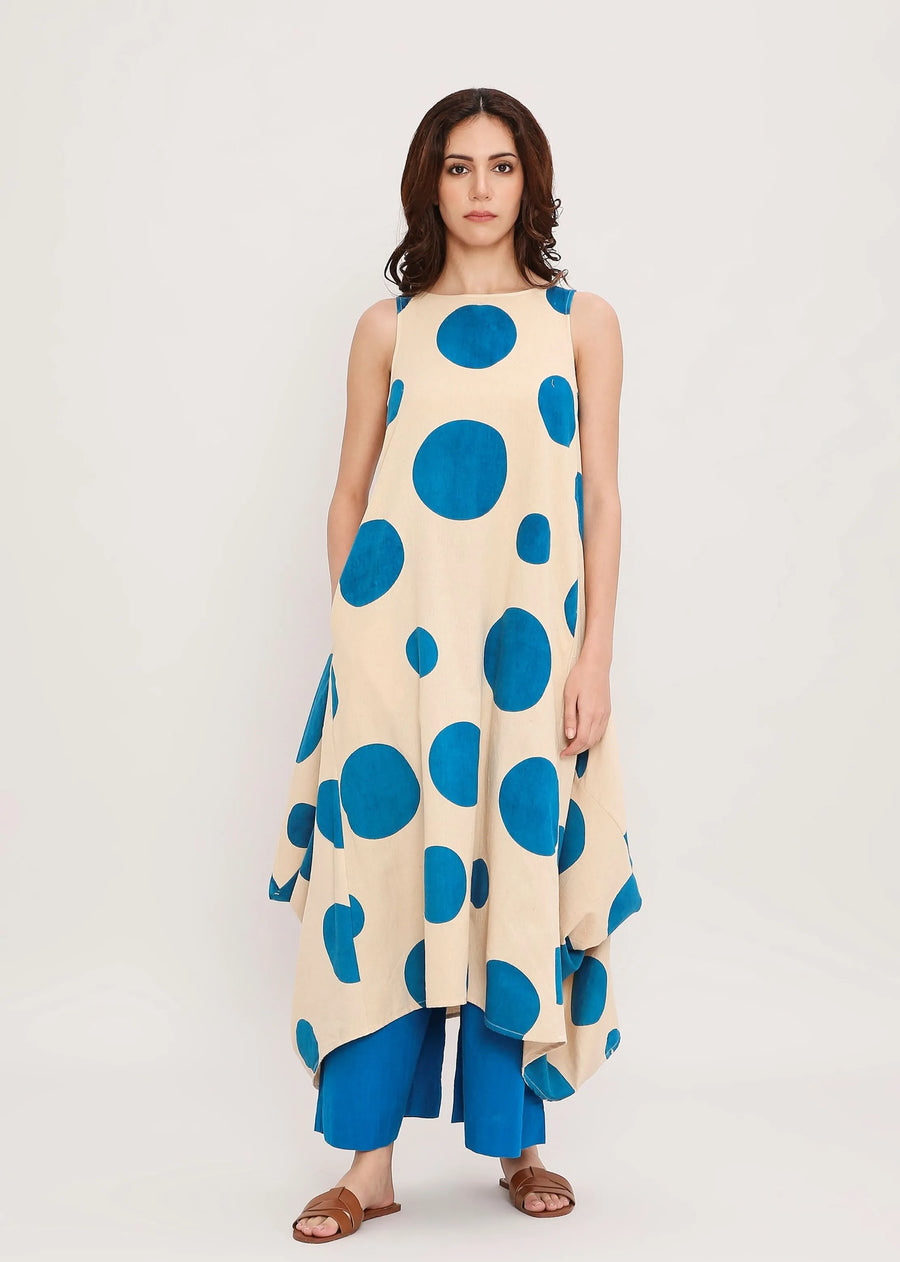 Capsule Edit Hand Block Printed Polka Vari Co-ord Set (2 PCS)