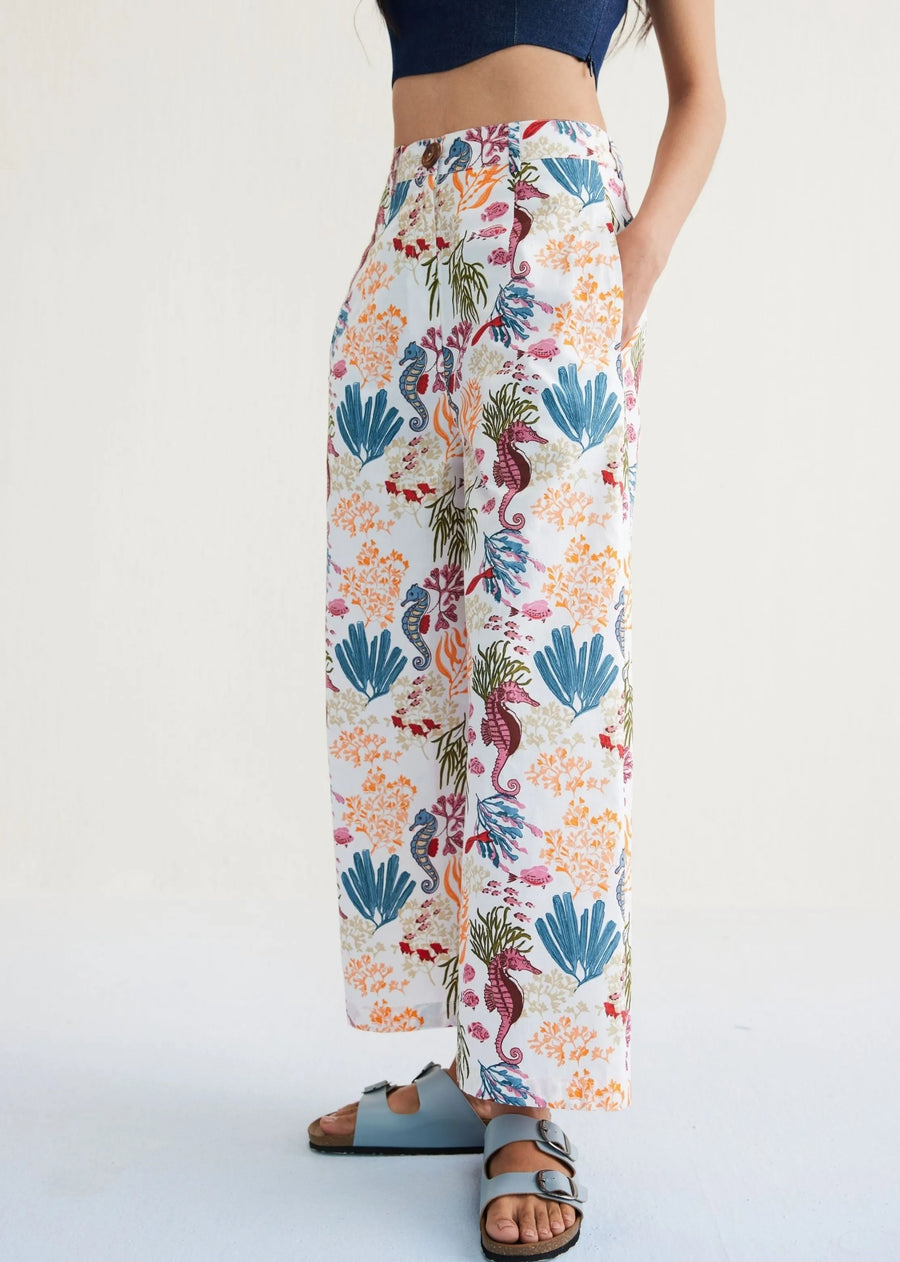 The Seahorse Organic Cotton White Trousers