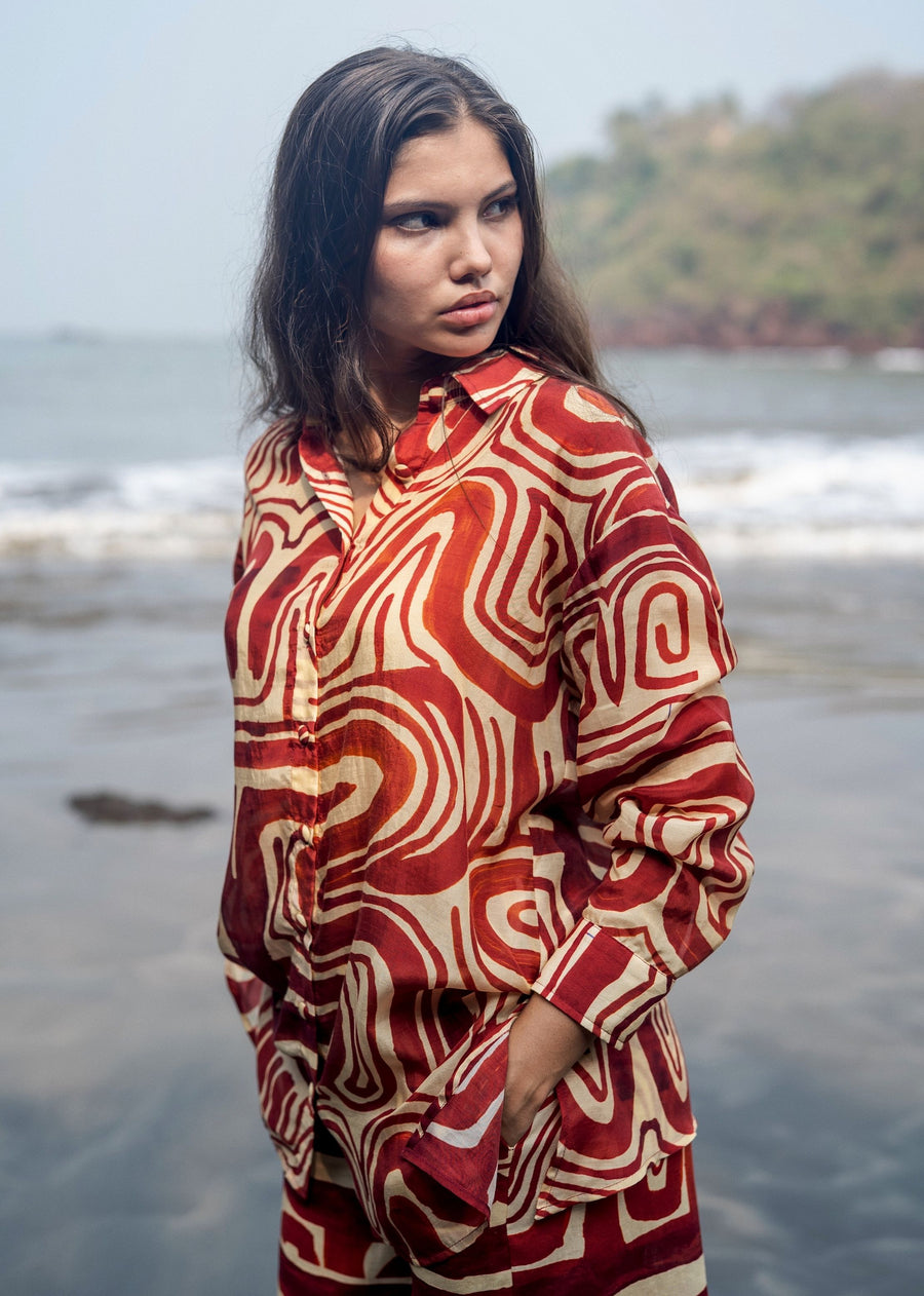 Maroon Maira Co-ord Set- RA/SS/25