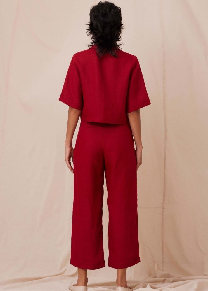 Clyde Scarlet Linen Co-ord