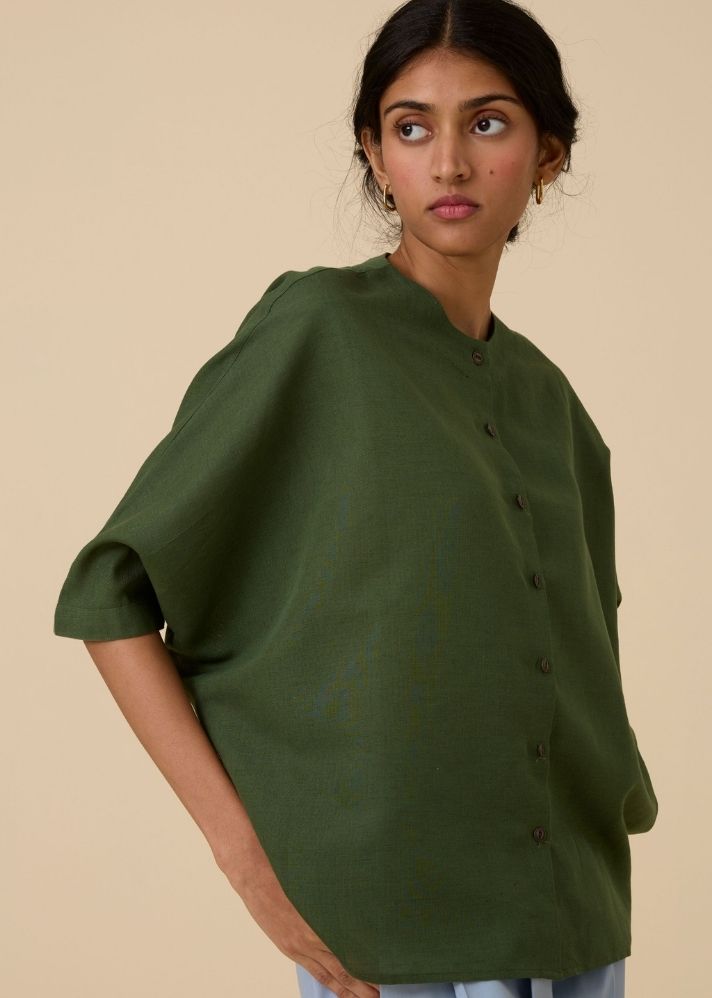 Harita Green Cotton Shirt