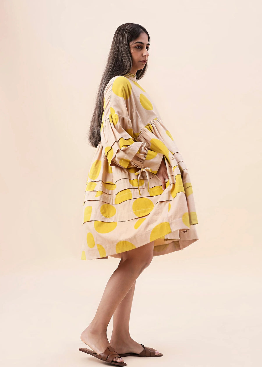 Capsule Edit Hand Block Printed Polka Avira Dress