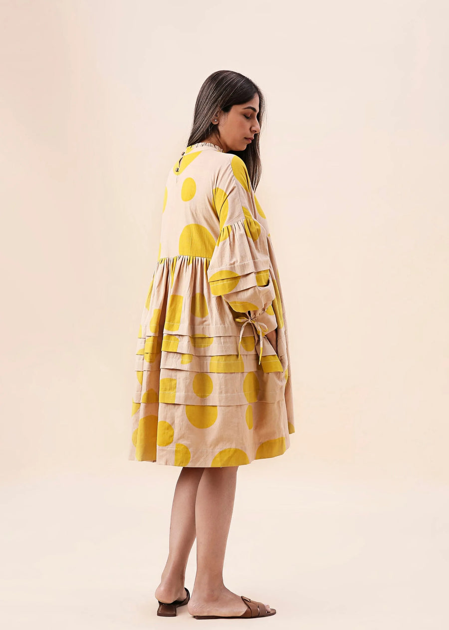 Capsule Edit Hand Block Printed Polka Avira Dress