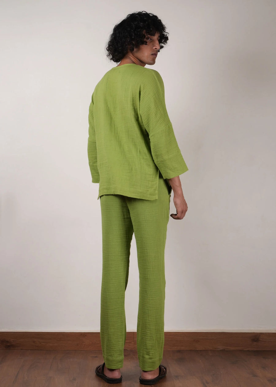 Men'S Green Crush T-Shirt & Pants Set (2 Pcs)