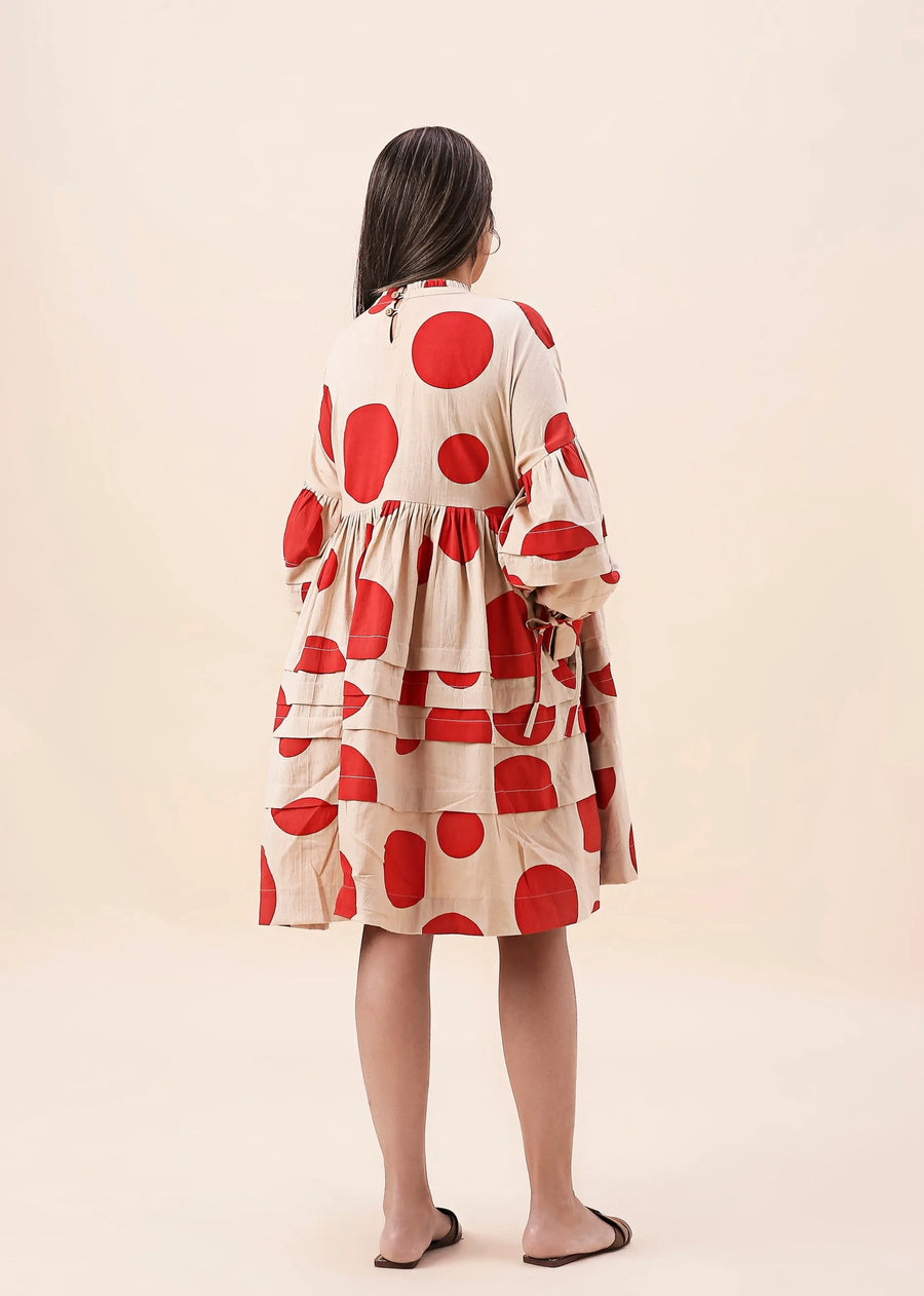 Capsule Edit Hand Block Printed Polka Avira Dress