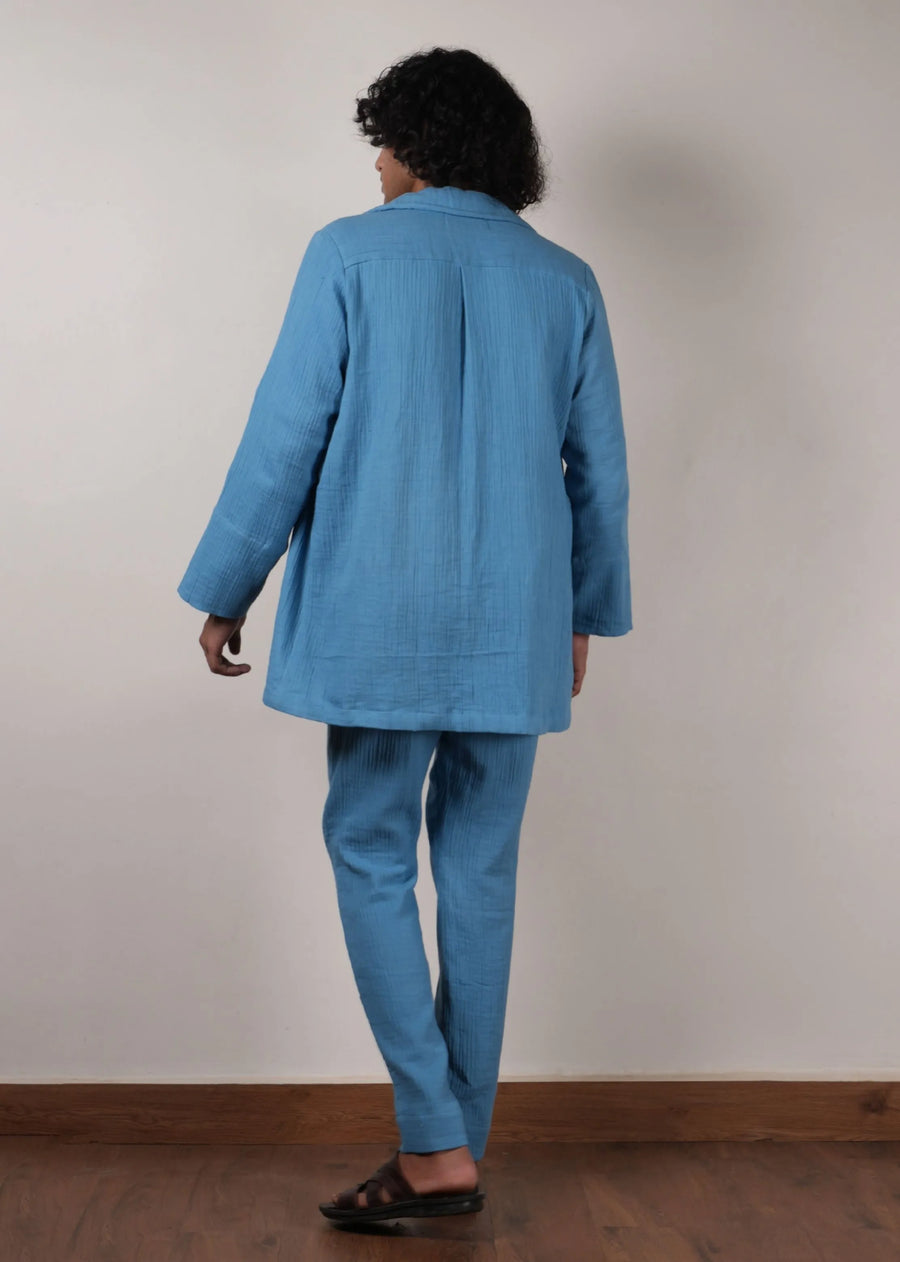 Men'S Blue Crush T-Shirt, Pants  & Jacket Set (3 Pcs)