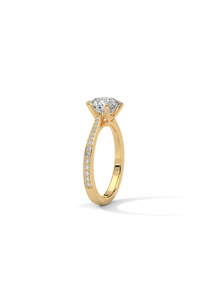 Solitaire Ring With 28 Diamonds-Cat0109