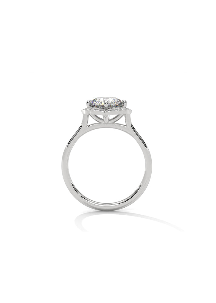 Solitaire Ring With 16 Diamonds-Cat0119