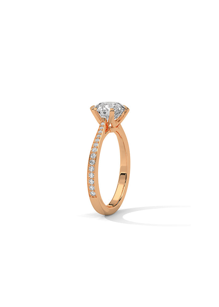 Solitaire Ring With 28 Diamonds-Cat0109