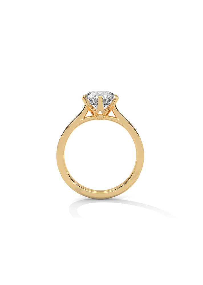 Solitaire Ring With 28 Diamonds-Cat0109