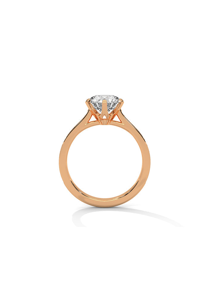 Solitaire Ring With 28 Diamonds-Cat0109