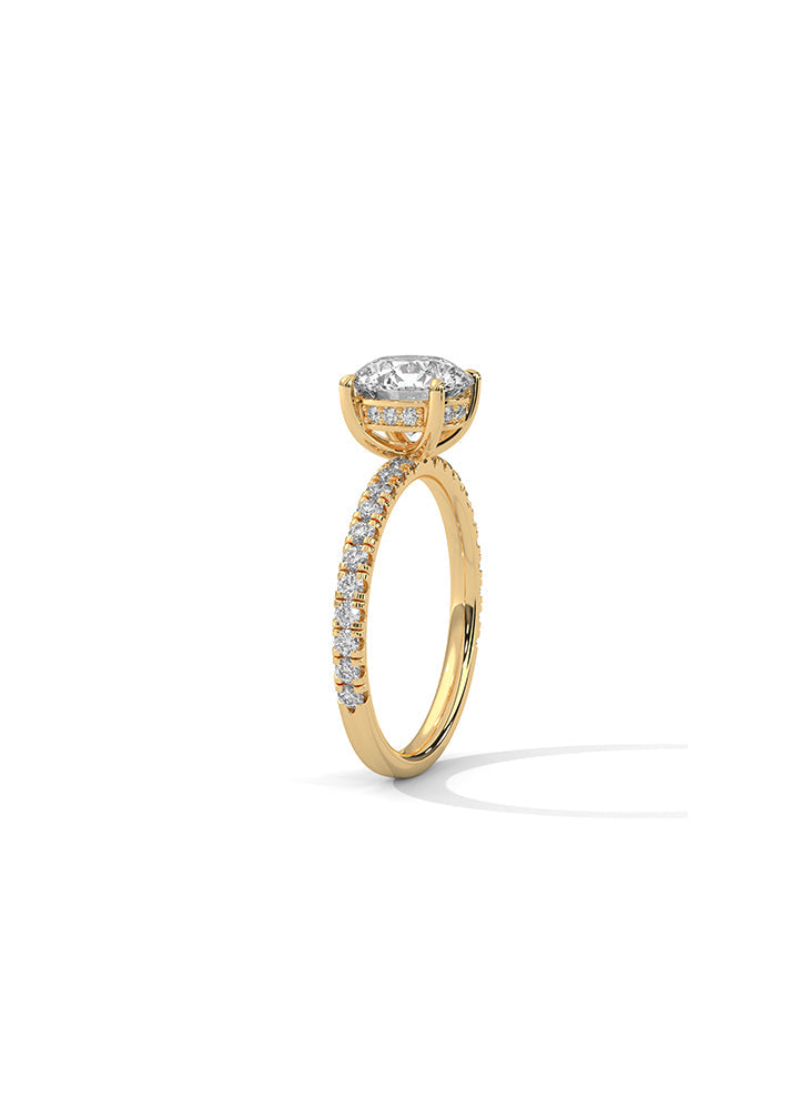 Solitaire Ring With 34 Diamonds-Cat0139