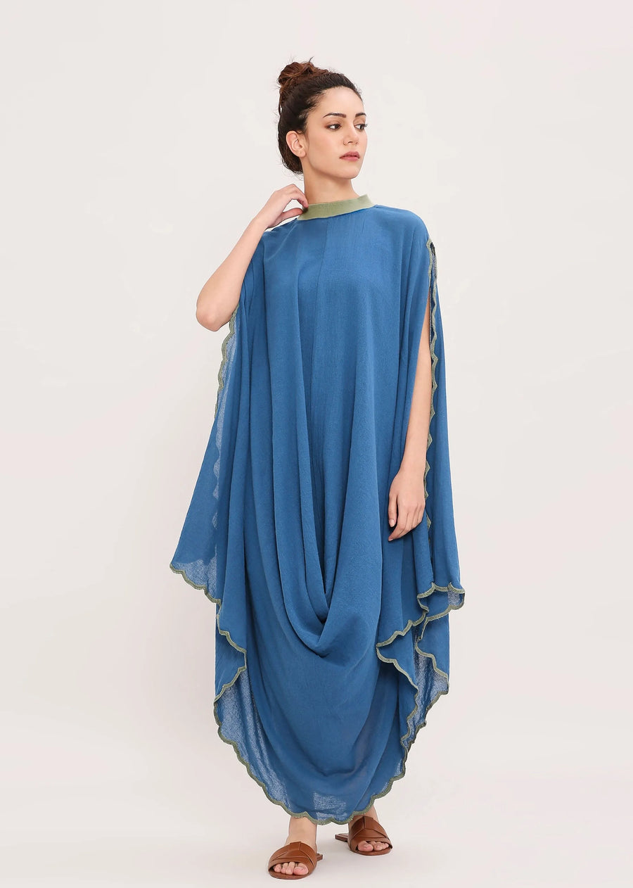 Capsule Edit Ribbed Scallop Cowl Dress