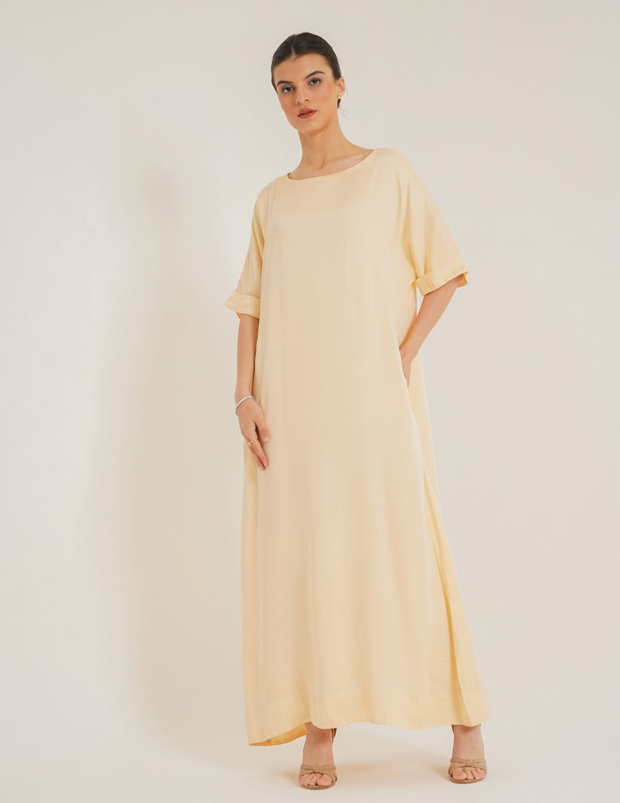 Lara Dual  Rose Abaya &Laila  Butter Slip