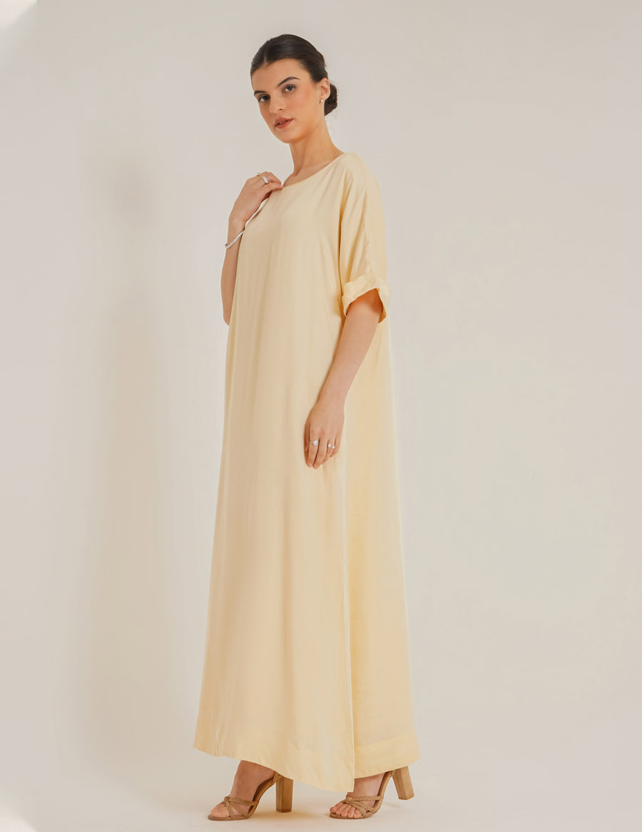 Lara Dual  Rose Abaya &Laila  Butter Slip