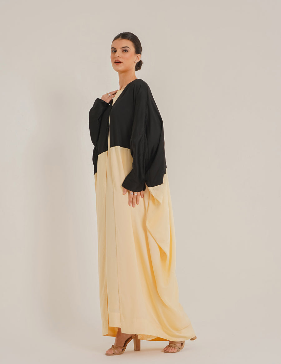 Carla Dual Black Abaya &Laila  Butter Slip