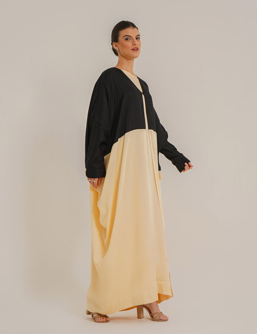 Carla Dual Black Abaya &Laila  Butter Slip