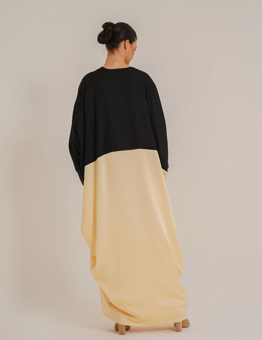 Carla Dual Black Abaya &Laila  Butter Slip