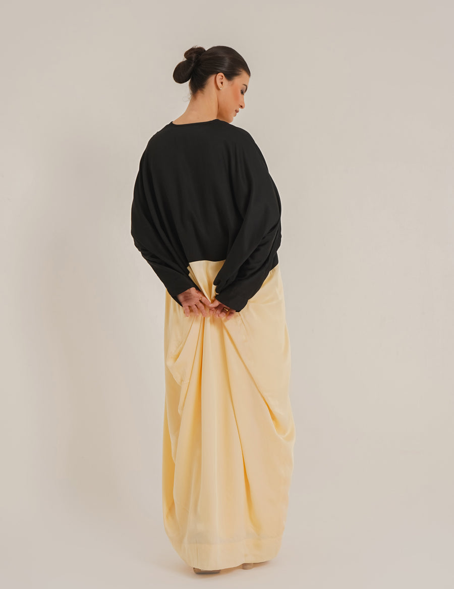 Carla Dual Black Abaya &Laila  Butter Slip