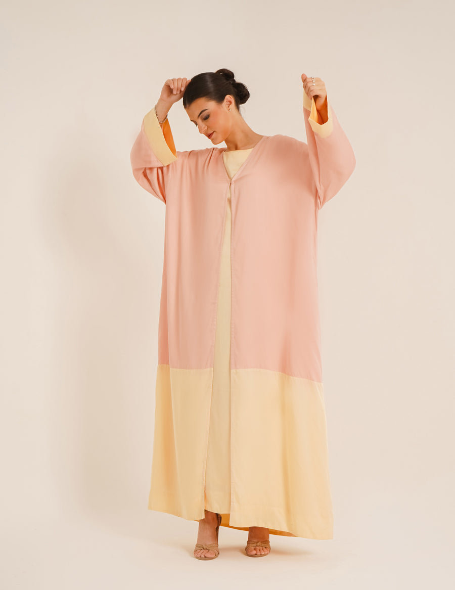 Lara Dual  Rose Abaya &Laila  Butter Slip