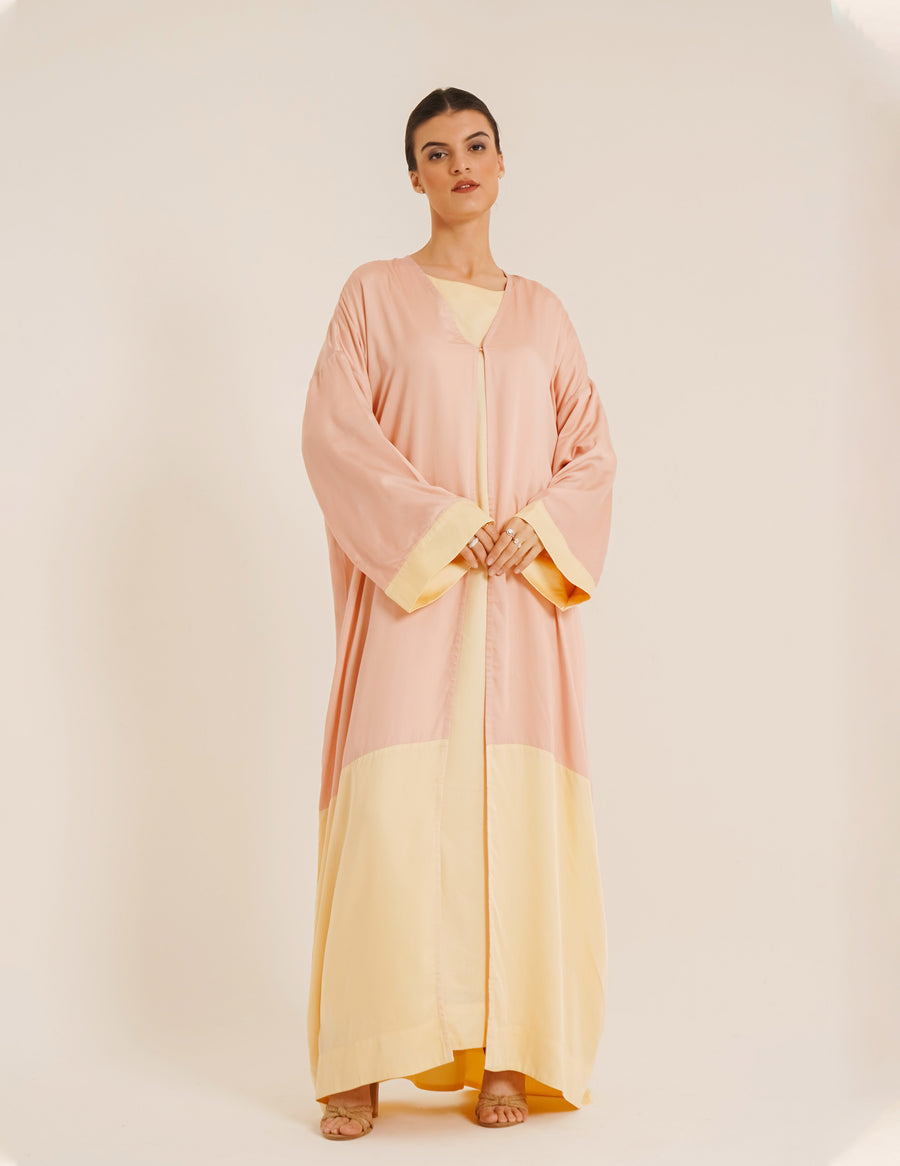 Lara Dual  Rose Abaya &Laila  Butter Slip