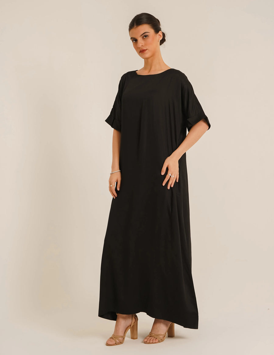 Reem Black Abaya &Laila Black Slip