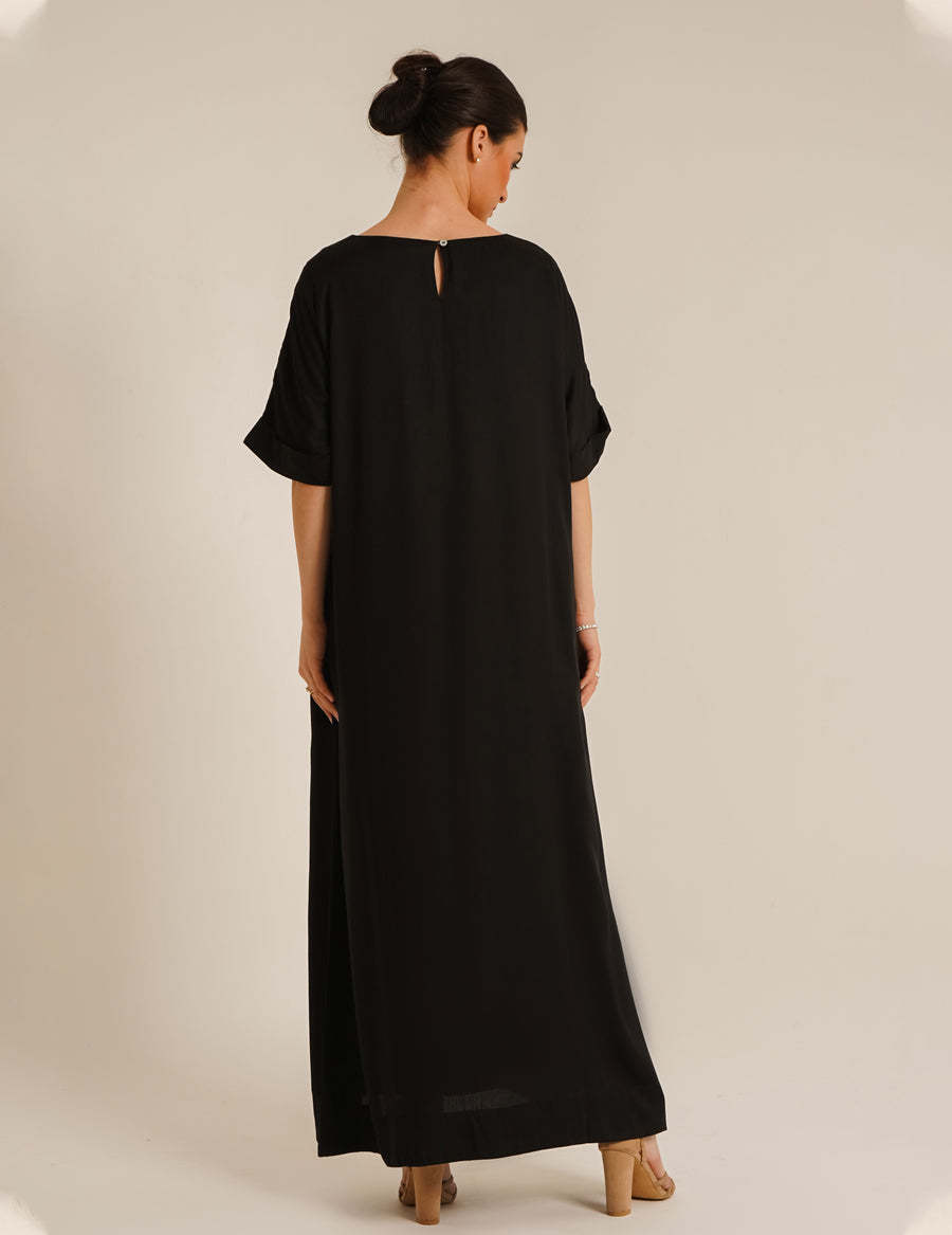 Reem Black Abaya &Laila Black Slip