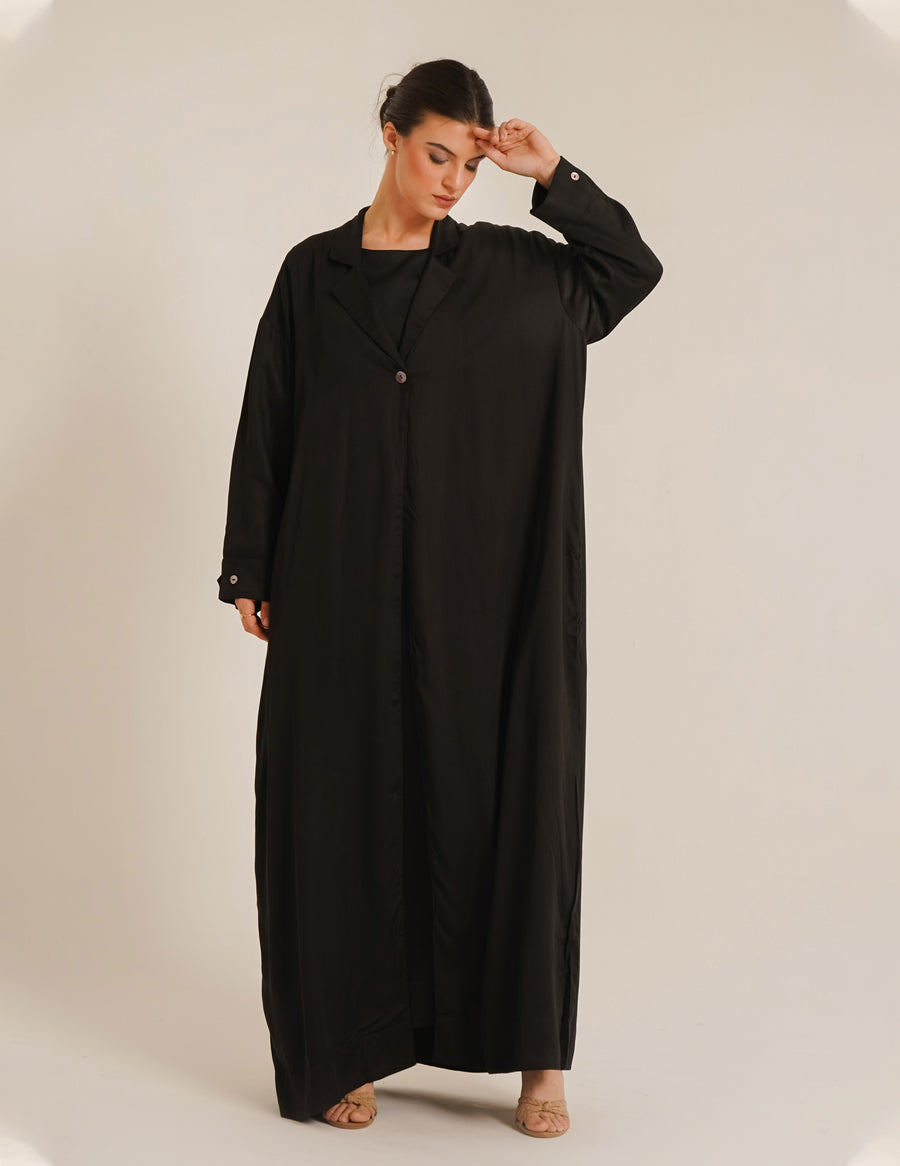 Amal Black Abaya &Laila Black Slip