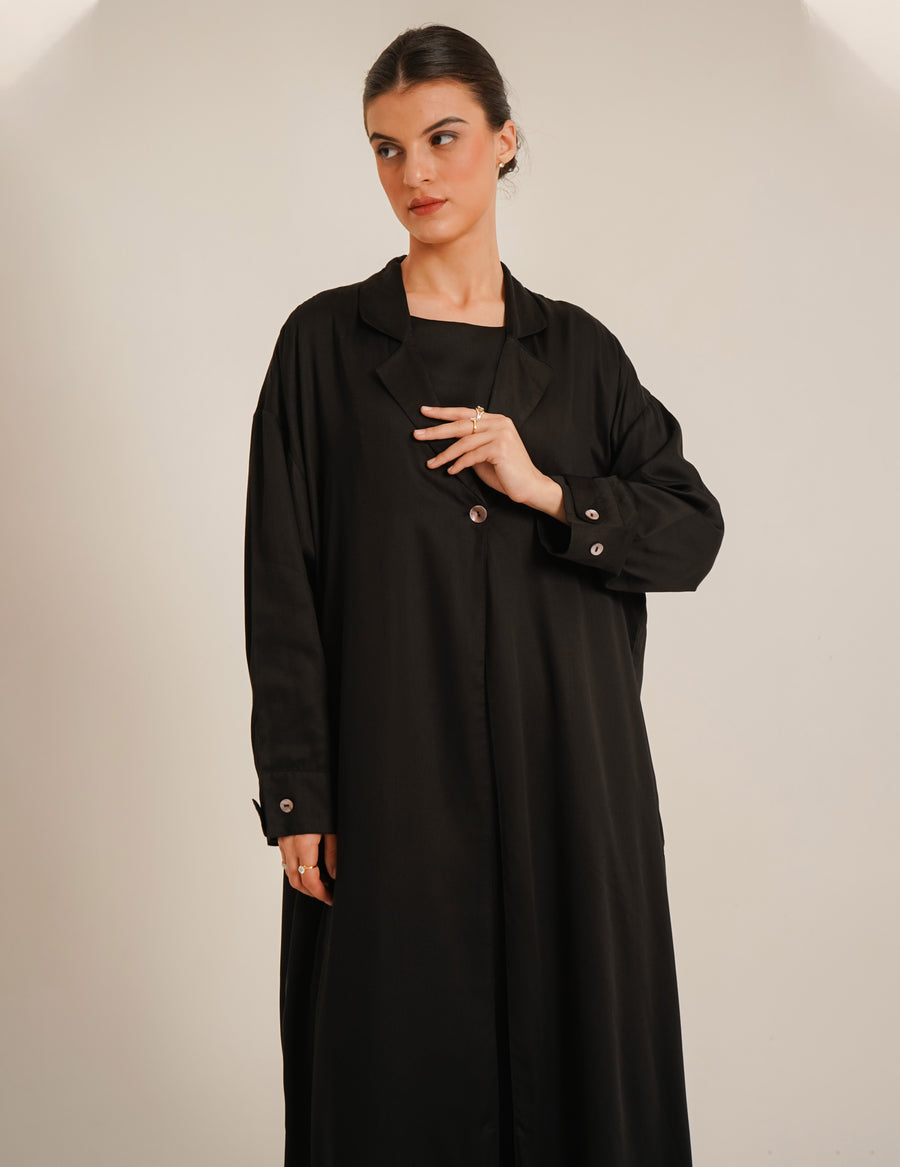 Amal Black Abaya &Laila Black Slip