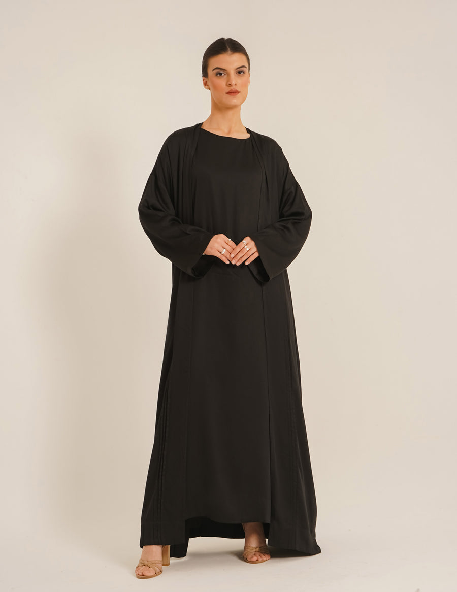 Reem Black Abaya &Laila Black Slip