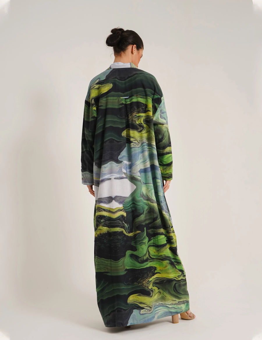 Amal Green Abaya &Laila Green Slip