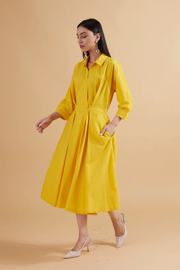 Eleanor Solid Dress yellow