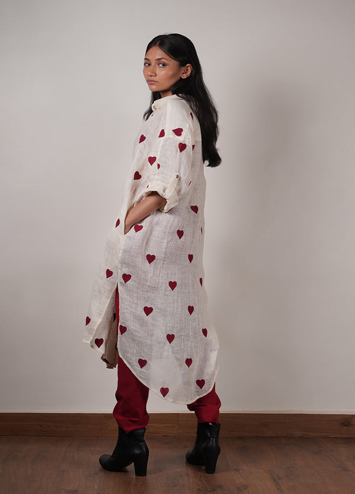 Ready To Ship- Mati Oatmeal Heart Shirt Set
