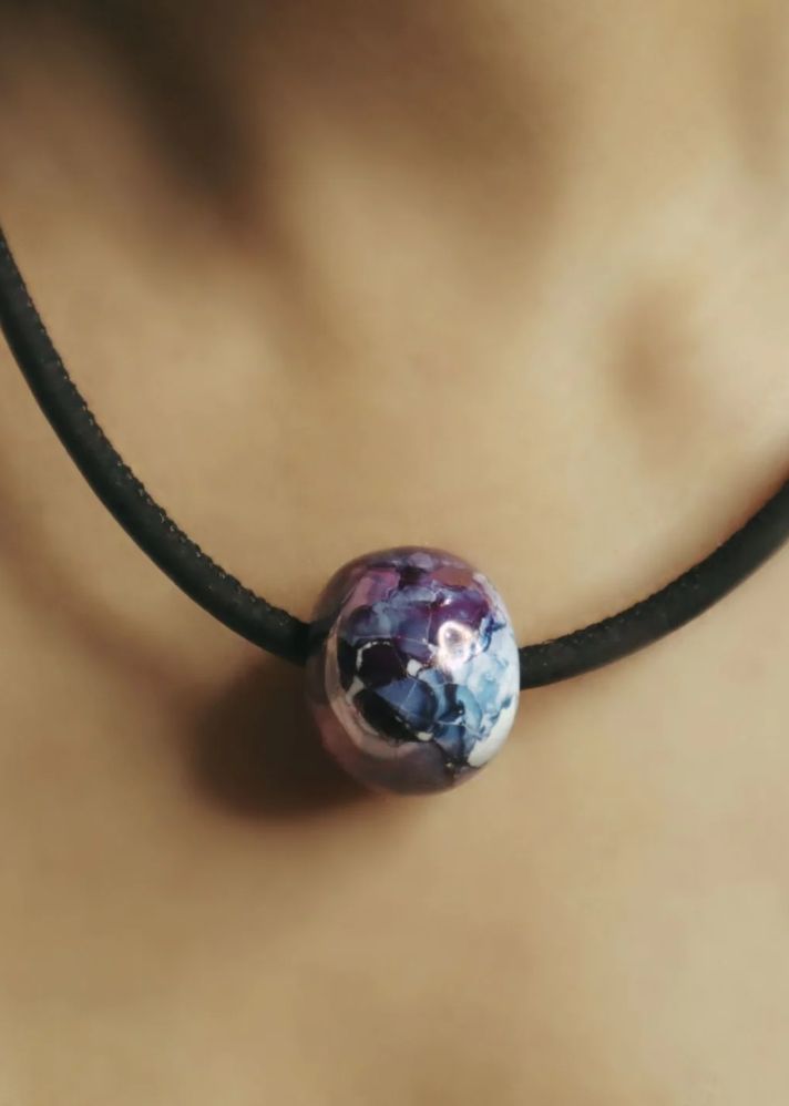 Gaia Cork And Ceramic Necklace