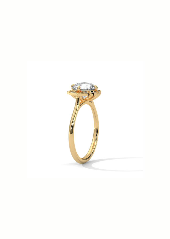 Solitaire Ring With 16 Diamonds-Cat0119