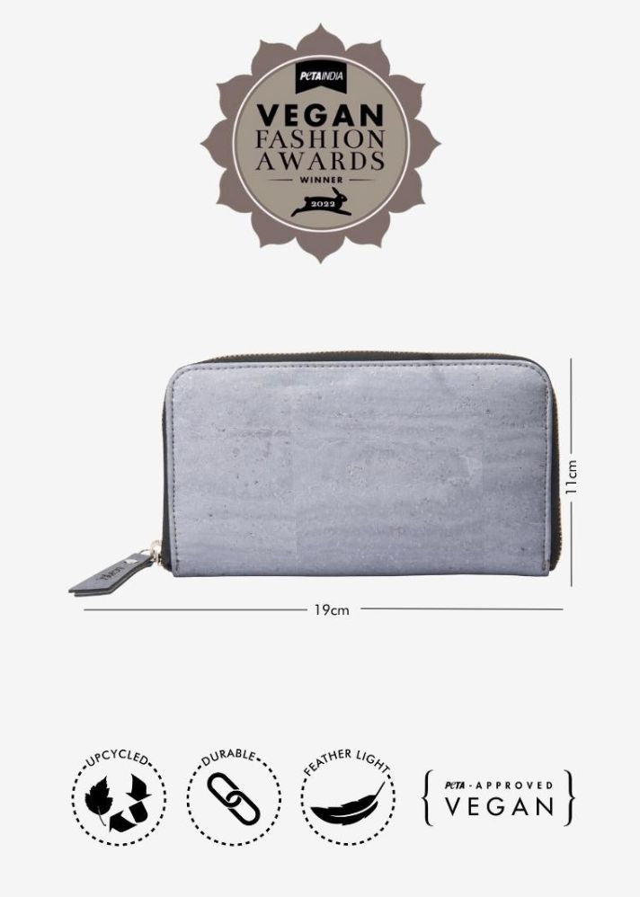 Silver Frost Cork Wallet